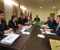 Foto da reunião do Conselho de Governo na ilha Graciosa