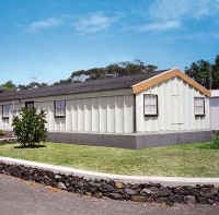 Imagem de casa pré-fabricada do Bairro do Aeroporto, Santa Maria.